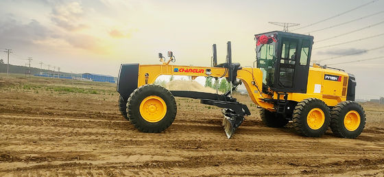 Changlin Compact Motor Grader Equipaggiamento pesante PY180H 180Hp Con Balde 12 piedi / 10 piedi